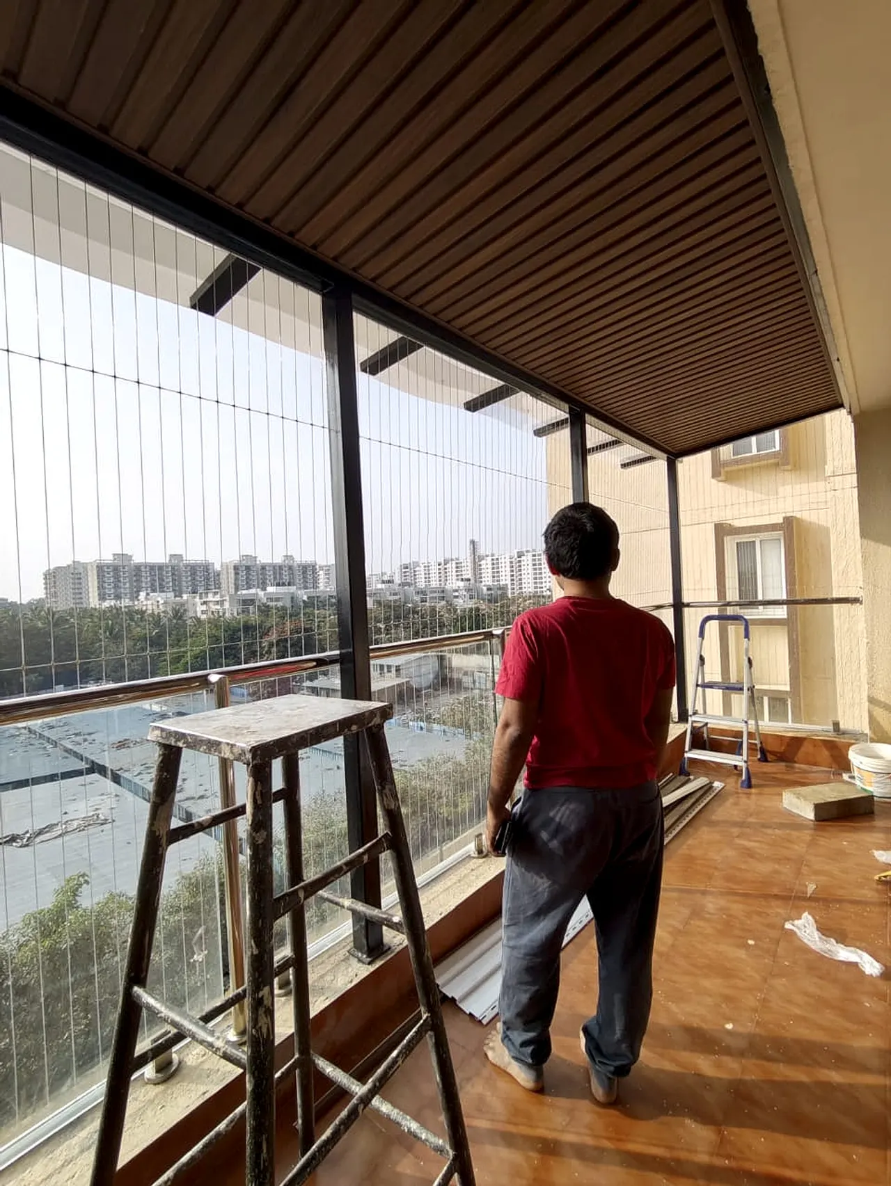 Balcony Grill Design Shop in Civil Station, Kerala by Deva Safety Nets