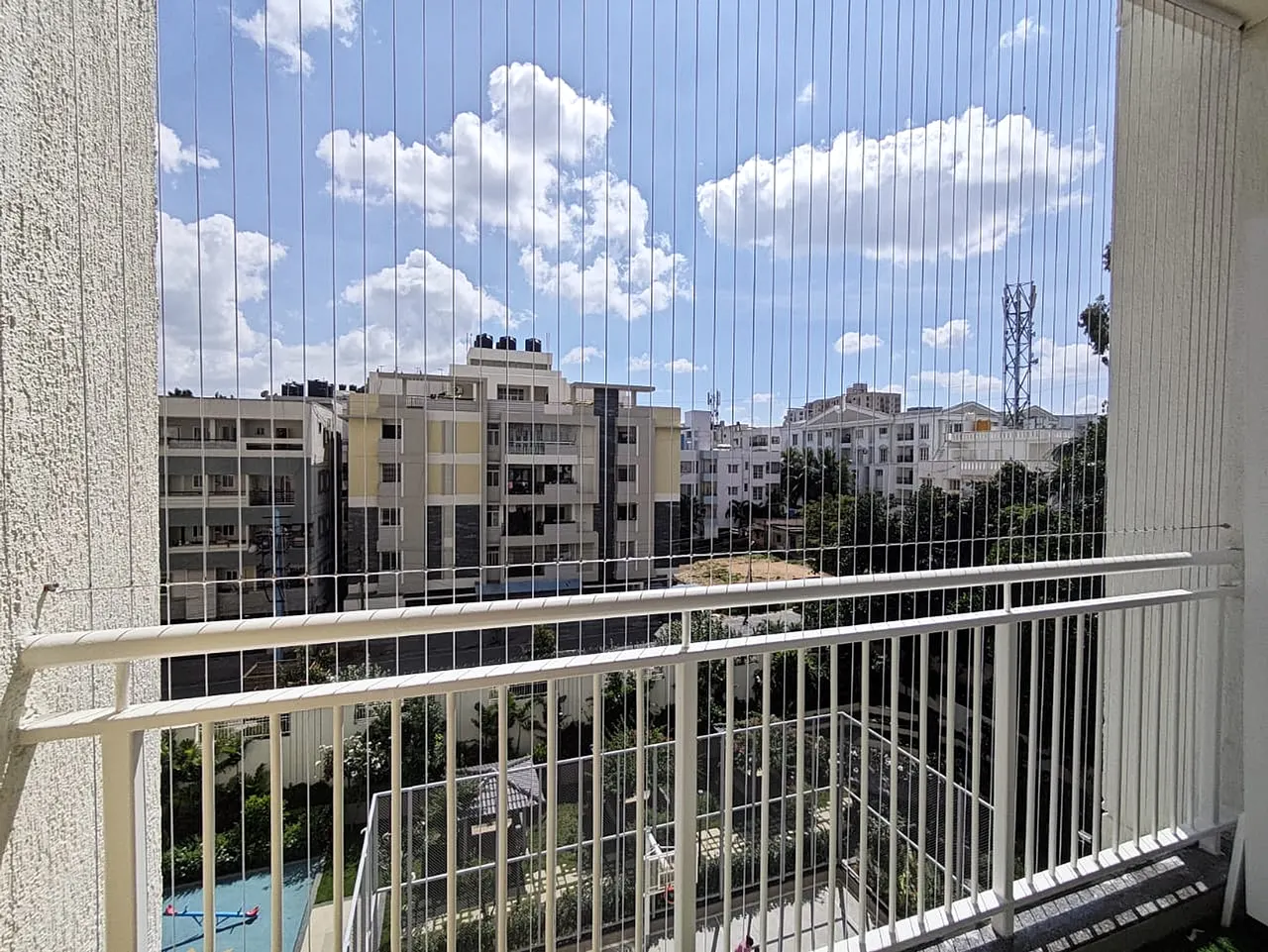 Balcony Invisible Grill for Fall Protection in Vyttila, Kerala by Deva Safety Nets