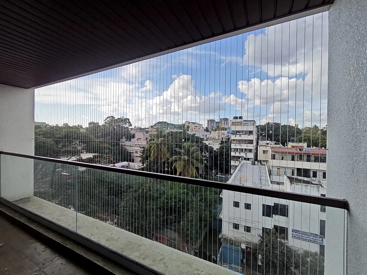 Balcony Invisible Grill for Fall Protection in Vyttila, Kerala by Deva Safety Nets